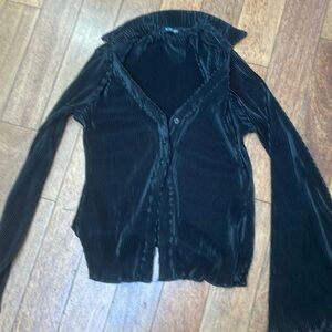 Black wide sleeve top